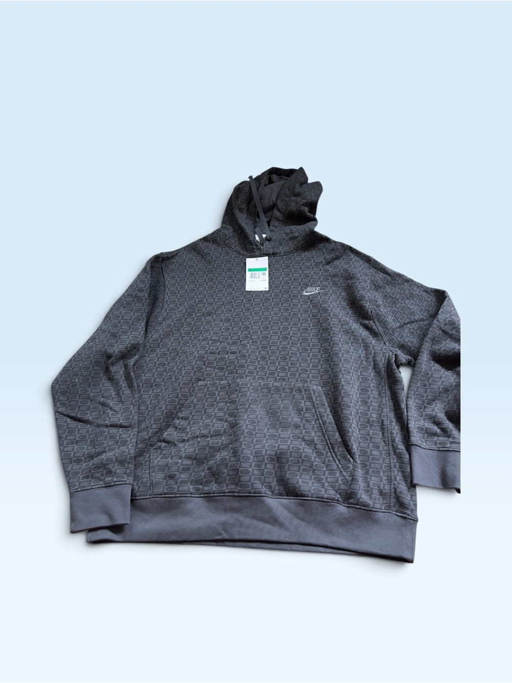 Nike Sportswear Pattern Club fleece. Black/gray NWT Sz XL.